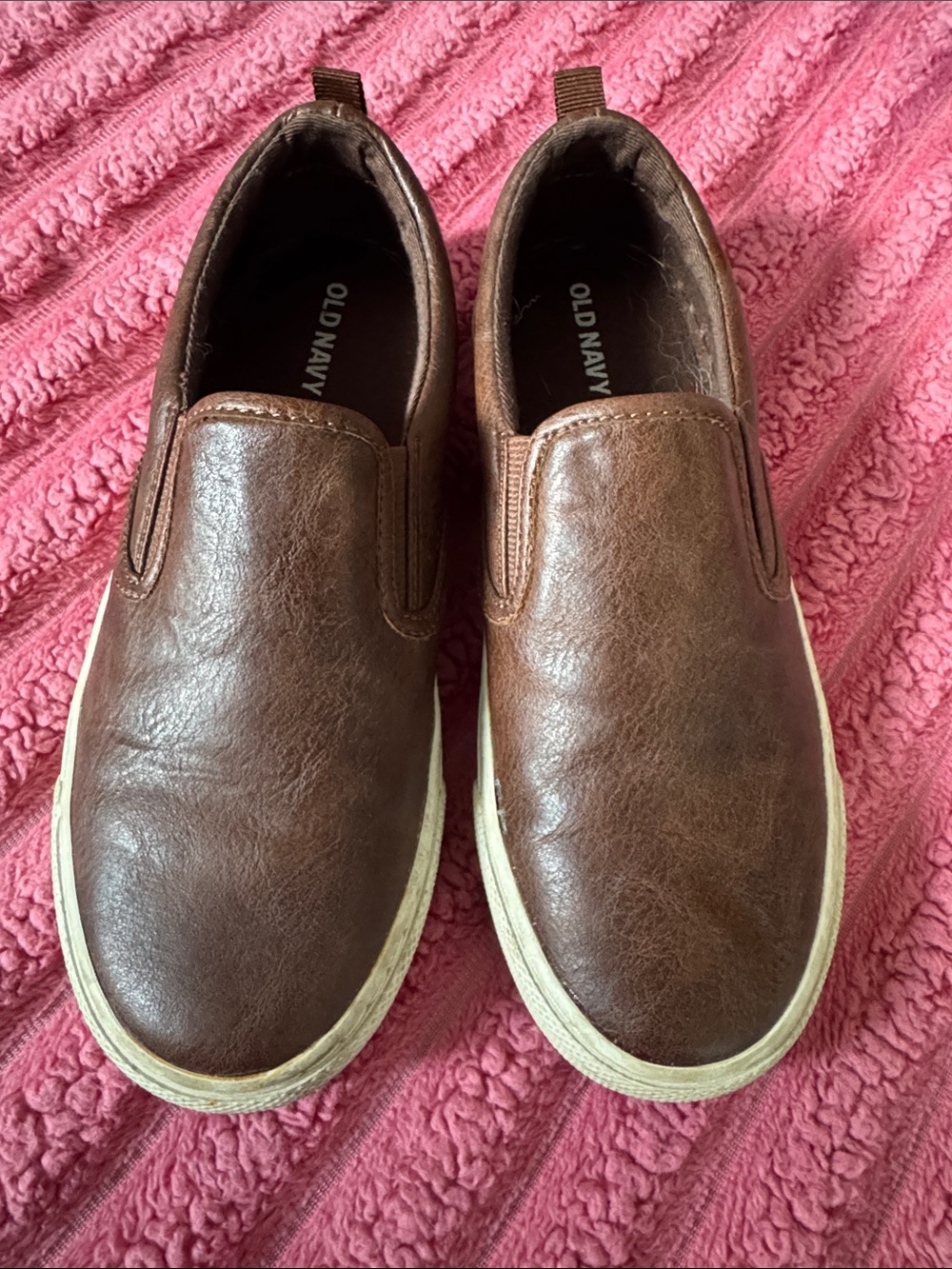 Old Navy Brown Slip-On Kids Dress Shoes